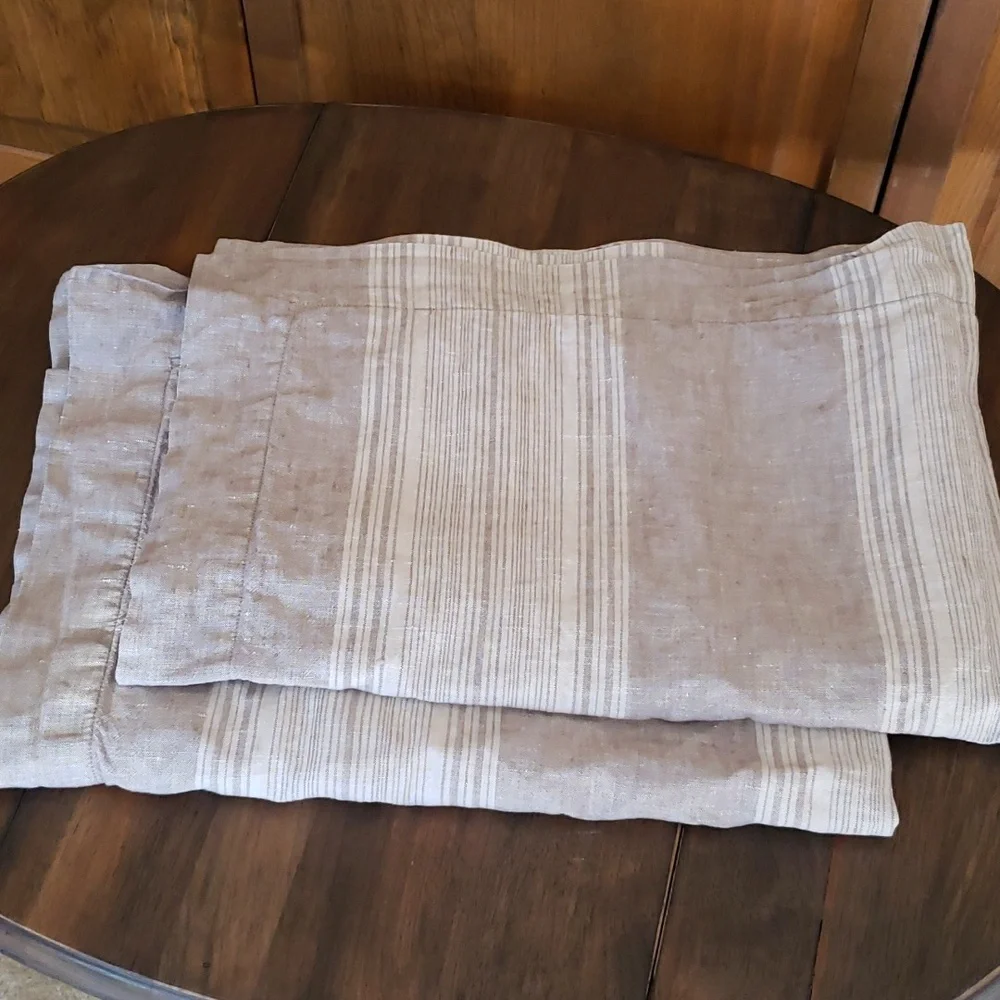 Restoration Hardware Linen Neutral King Size Pillow Shams Set of 2